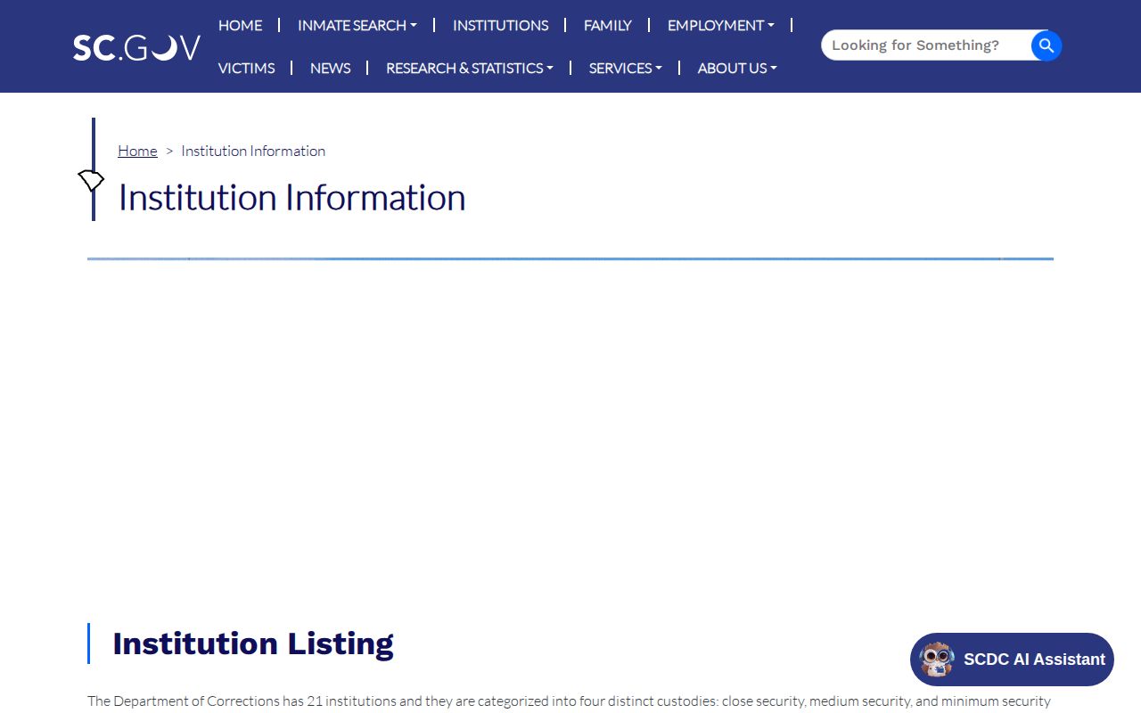 Saluda County SCDC release date calculation and inmate search source